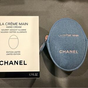 CHANEL La Crème Main Hand Cream with Denim Blue Case